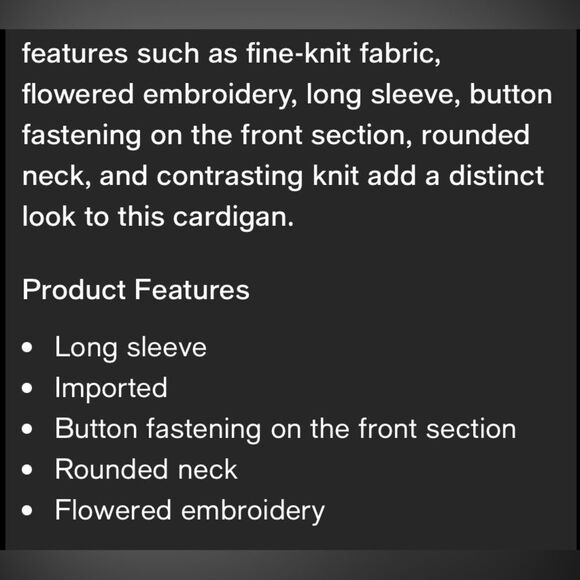 Mango Yellow Floral Embroidery Long Sleeve Knit Cardigan Sweater. Medium. NEW. - Picture 10 of 11